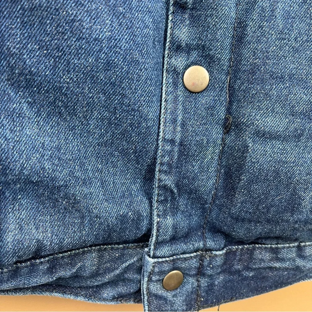 Bikers Edge Denim Motorcycle Vest with Patches Men's Large - Picture 11 of 14